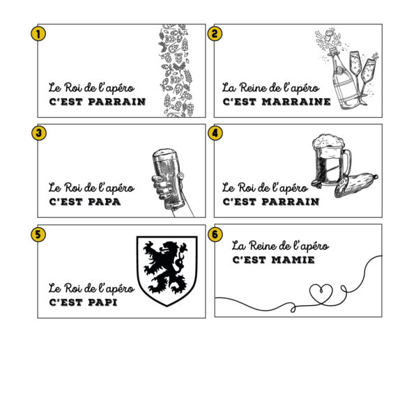 Planchette apéro Roi / Reine – Image 3