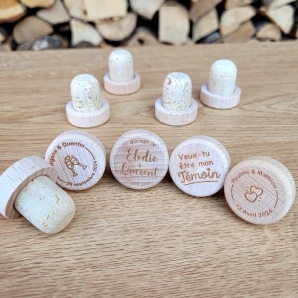 Bouchon de vin sur-mesure