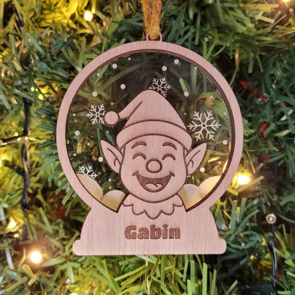 boule de noël lutin personnalisée