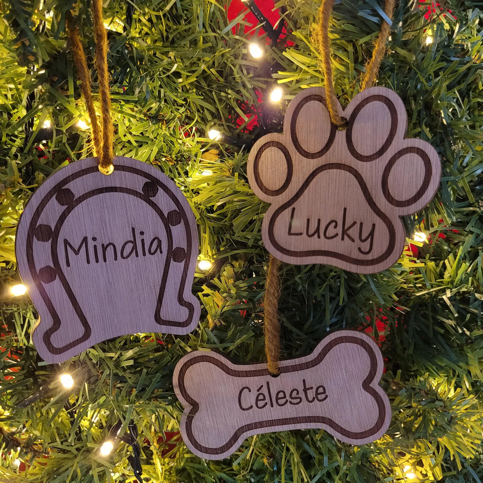 Décorations sapin animal en bois - La fabrique de Fanny