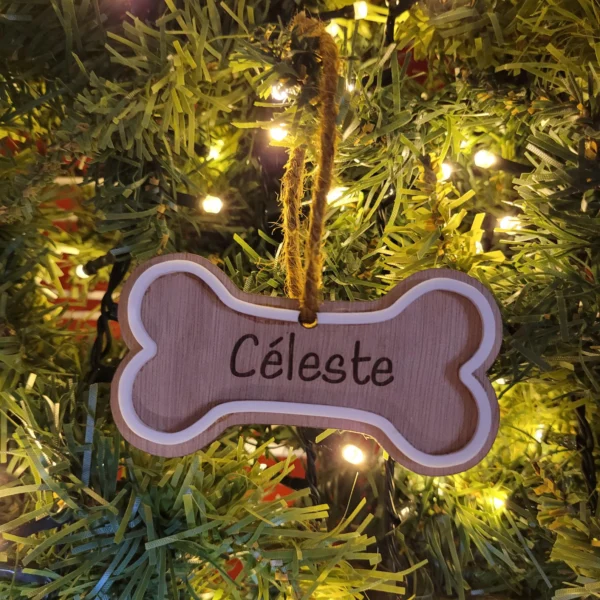Déco sapin de Noël chien