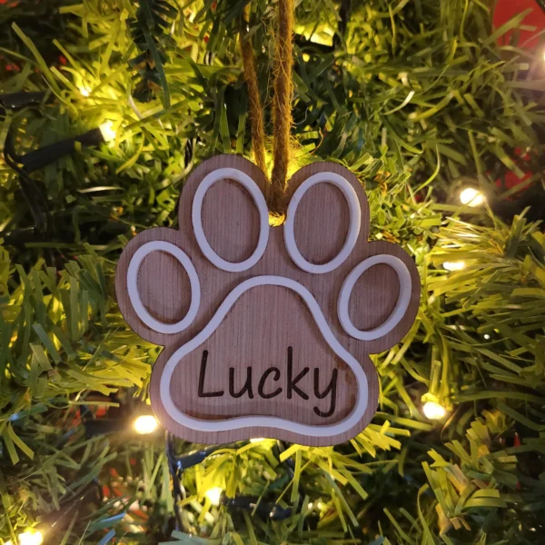 Déco sapin de Noël chat